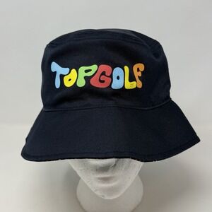 Reversible Top Golf Kids 54cm Bucket Hat Navy Blue & Multicolored‎ Sun Cap Beach